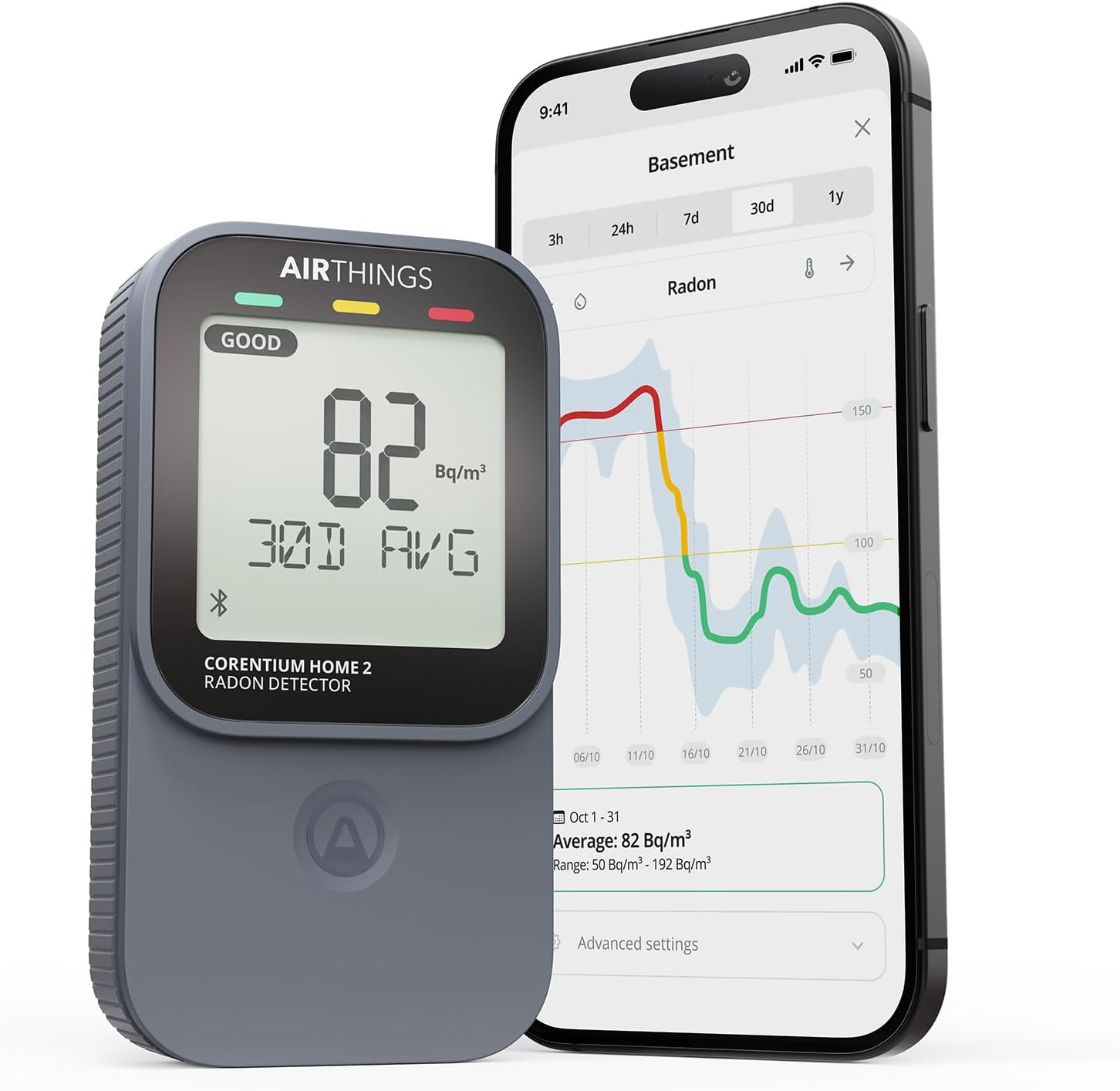 Ver especificaciones técnicas y precio actualizado de Airthings View Plus Monitor Integral de Calidad del Aire con Sensor de Gas Radón y CO2 Fotografía técnica oficial de Airthings View Plus Monitor Integral de Calidad del Aire con Sensor de Gas Radón y CO2 - Vista frontal con fondo neutro