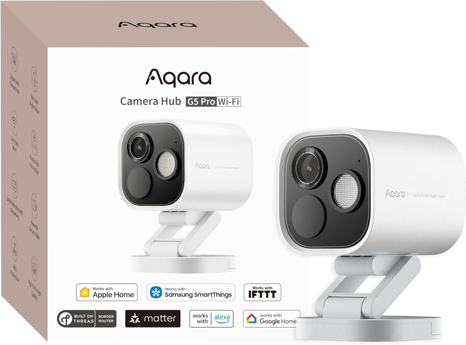 Fotografía técnica oficial de Aqara Smart Lock U200 Kit Cerradura Inteligente Matter sobre Thread con Teclado y Huella - Vista frontal con fondo neutro