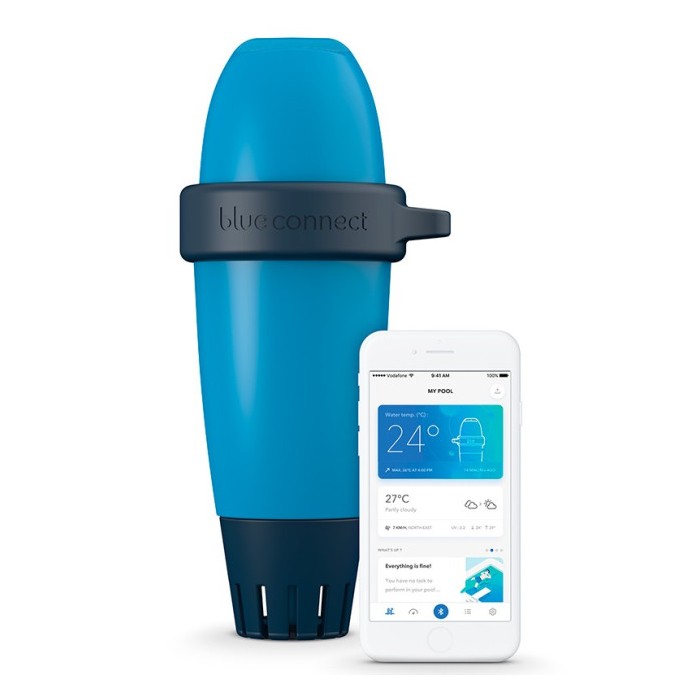 Ver especificaciones técnicas y precio actualizado de Blue Connect Plus Gold Analizador Inteligente de Agua de Piscina y Sal con Conexión Sigfox / WiFi Fotografía técnica oficial de Blue Connect Plus Gold Analizador Inteligente de Agua de Piscina y Sal con Conexión Sigfox / WiFi - Vista frontal con fondo neutro