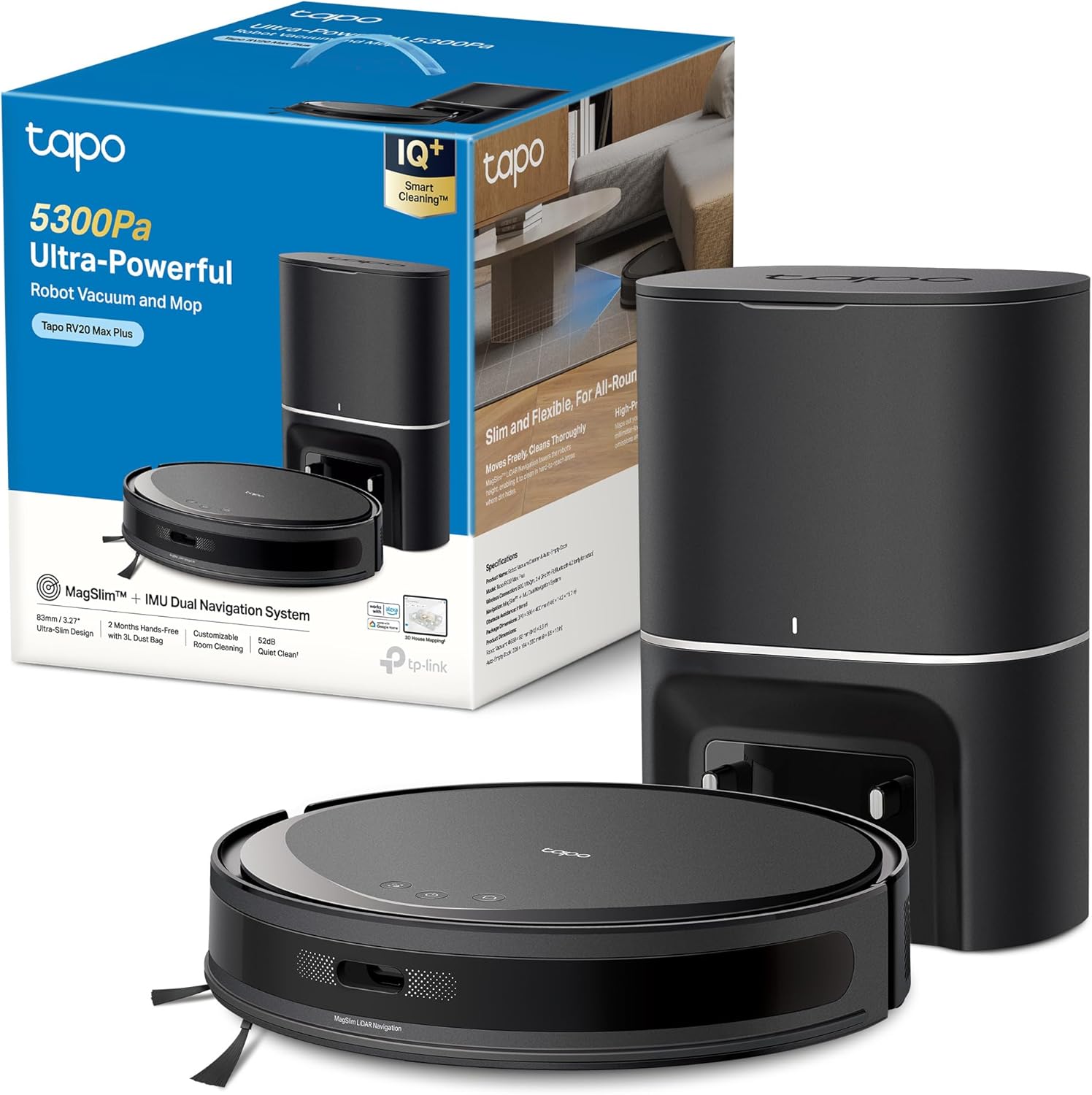 Fotografía técnica oficial de Cecotec Conga 2499 Ultra Home Titanium Robot Aspirador con Base de Autovaciado - Vista frontal con fondo neutro
