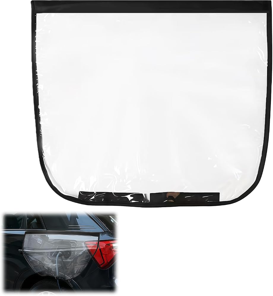 Fotografía técnica oficial de IGXX Cubierta Impermeable para Puerto de Carga de Coche Eléctrico con Fijación Magnética Anti-Lluvia - Vista frontal con fondo neutro