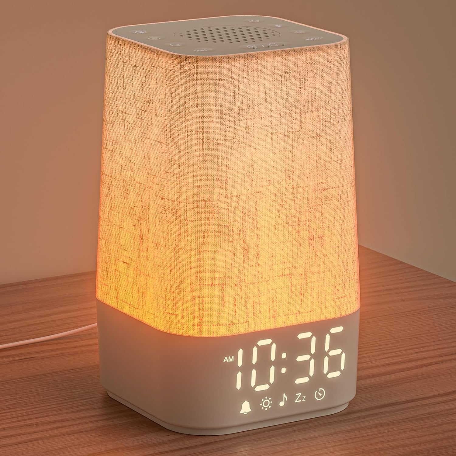 Ver especificaciones técnicas y precio actualizado de Despertador Inteligente de Luz Solar con WiFi Tuya, Doble Alarma y Control por Voz Fotografía técnica oficial de Despertador Inteligente de Luz Solar con WiFi Tuya, Doble Alarma y Control por Voz - Vista frontal con fondo neutro