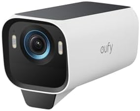 Ver especificaciones técnicas y precio actualizado de eufy Security eufyCam S3 Pro Cámara de Vigilancia Solar 4K con Visión Nocturna MaxColor y Radar Fotografía técnica oficial de eufy Security eufyCam S3 Pro Cámara de Vigilancia Solar 4K con Visión Nocturna MaxColor y Radar - Vista frontal con fondo neutro