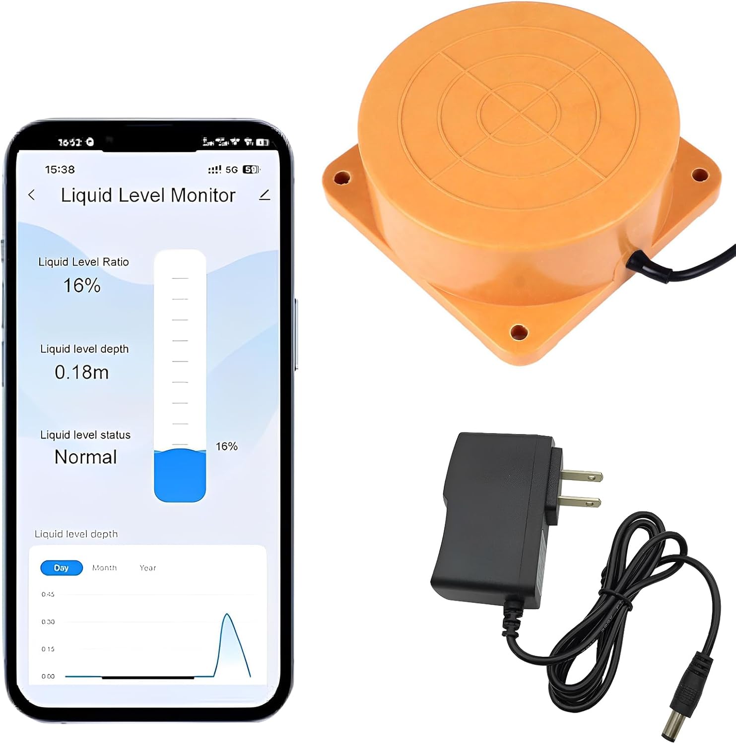 Ver especificaciones técnicas y precio actualizado de Inkbird Controlador de Nivel de Agua WiFi con Doble Boya y Alarma Sonora Fotografía técnica oficial de Inkbird Controlador de Nivel de Agua WiFi con Doble Boya y Alarma Sonora - Vista frontal con fondo neutro