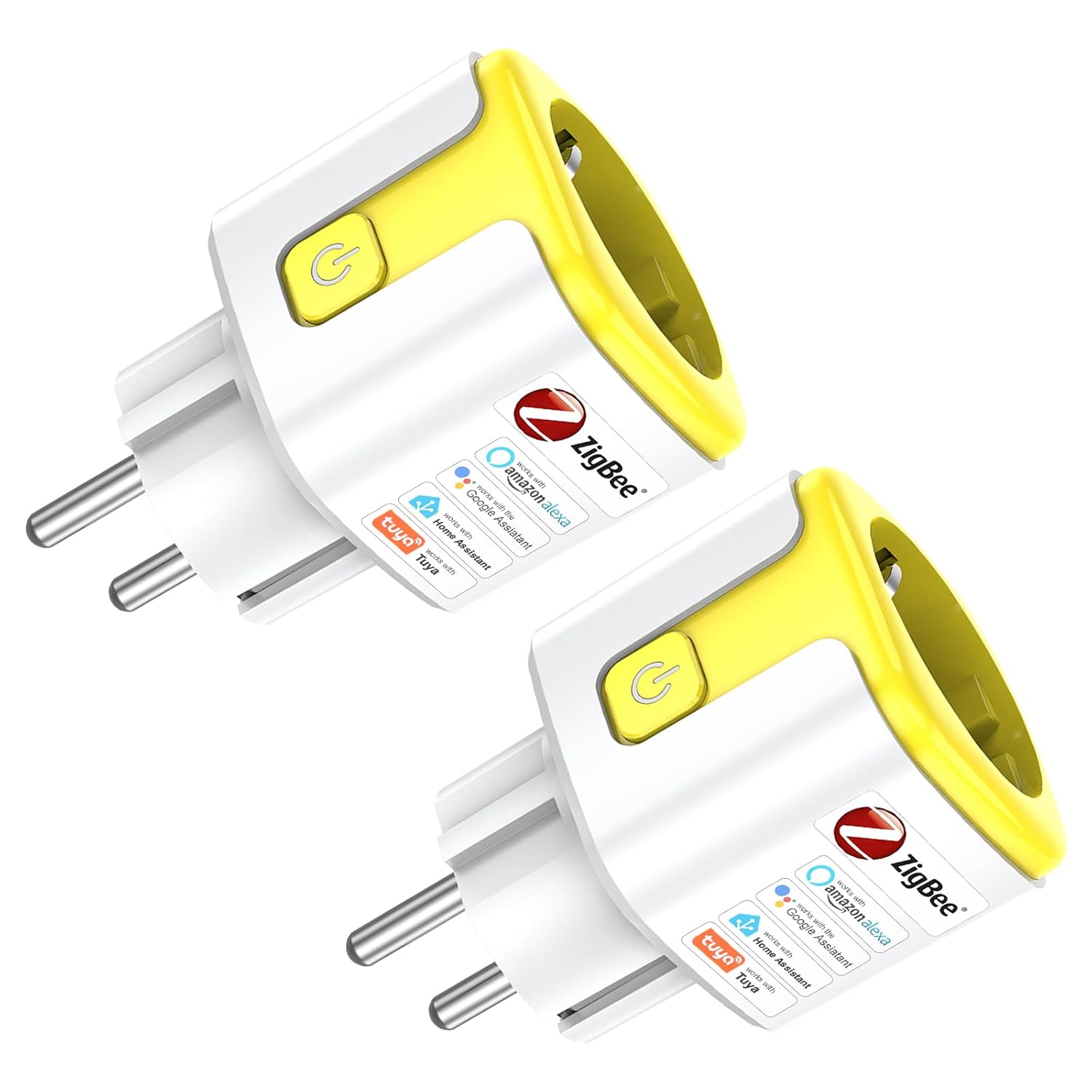 Fotografía técnica oficial de NOUS A1Z Enchufe Inteligente Zigbee 3.0 con Medición de Consumo y Enrutador Malla - Vista frontal con fondo neutro