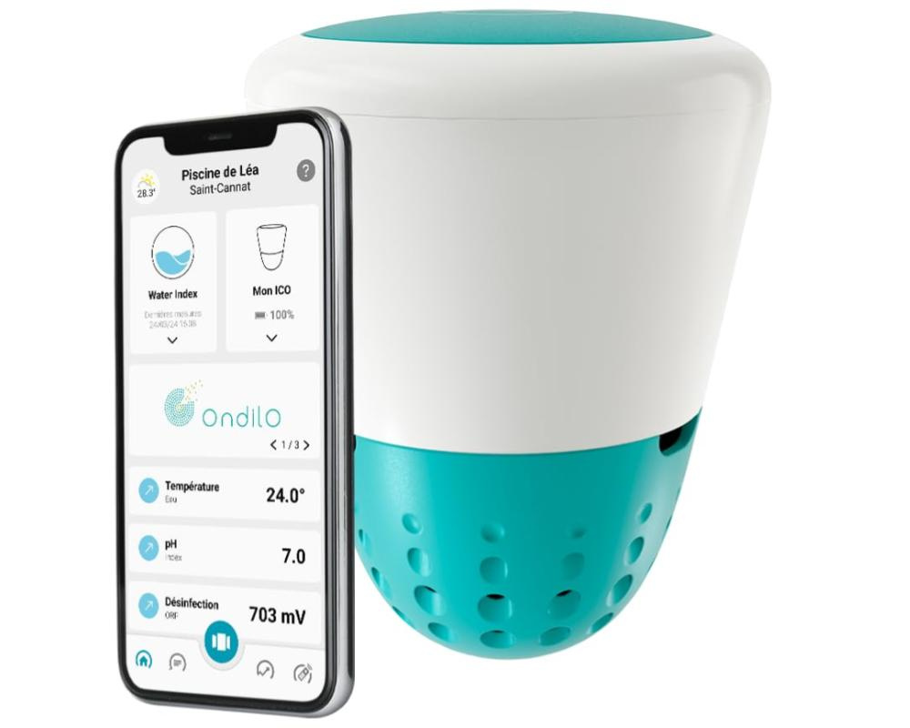 Ver especificaciones técnicas y precio actualizado de Ondilo ICO Pool Sensor Inteligente Compacto de Agua para Piscina con Sensores Plug&Play Fotografía técnica oficial de Ondilo ICO Pool Sensor Inteligente Compacto de Agua para Piscina con Sensores Plug&Play - Vista frontal con fondo neutro