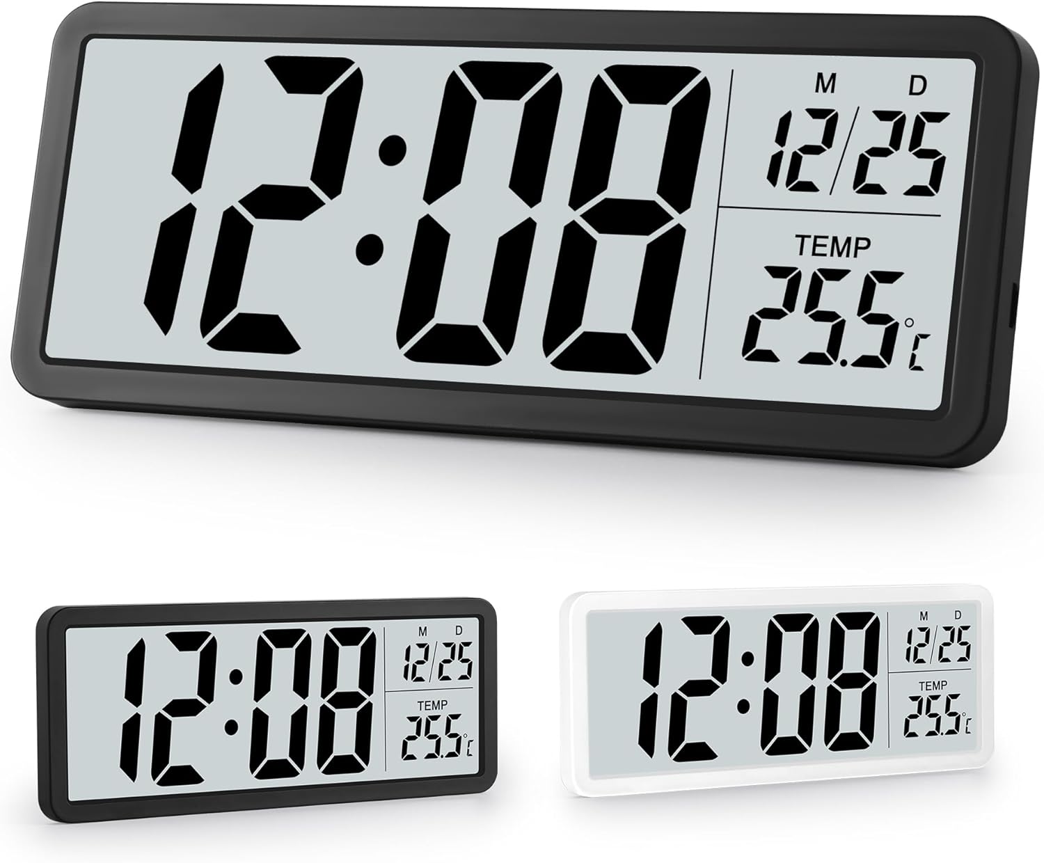 Ver especificaciones técnicas y precio actualizado de Reloj Despertador Digital con Proyección en el Techo de 180° y Sensor de Temperatura Fotografía técnica oficial de Reloj Despertador Digital con Proyección en el Techo de 180° y Sensor de Temperatura - Vista frontal con fondo neutro