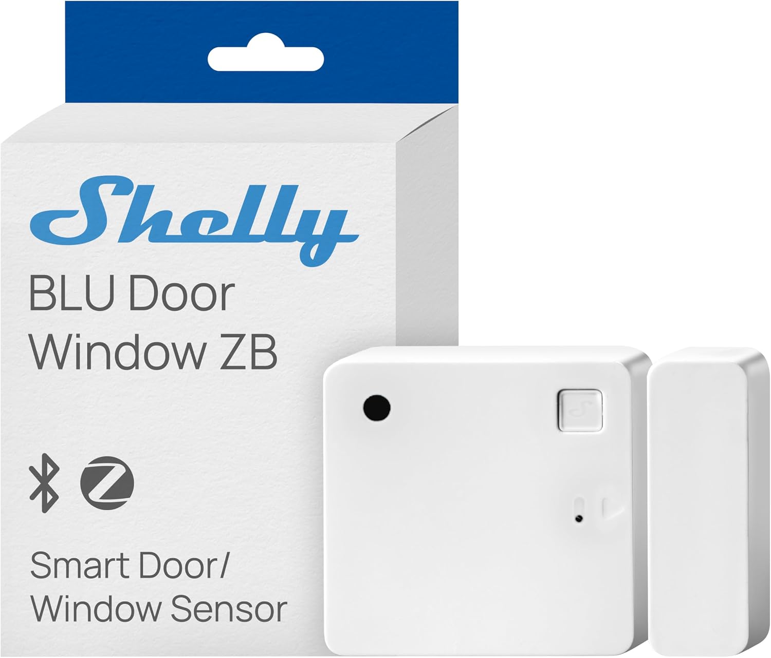 Ver especificaciones técnicas y precio actualizado de Shelly Door/Window 2 Sensor WiFi de Apertura con Medición de Ángulo e Inclinación Fotografía técnica oficial de Shelly Door/Window 2 Sensor WiFi de Apertura con Medición de Ángulo e Inclinación - Vista frontal con fondo neutro