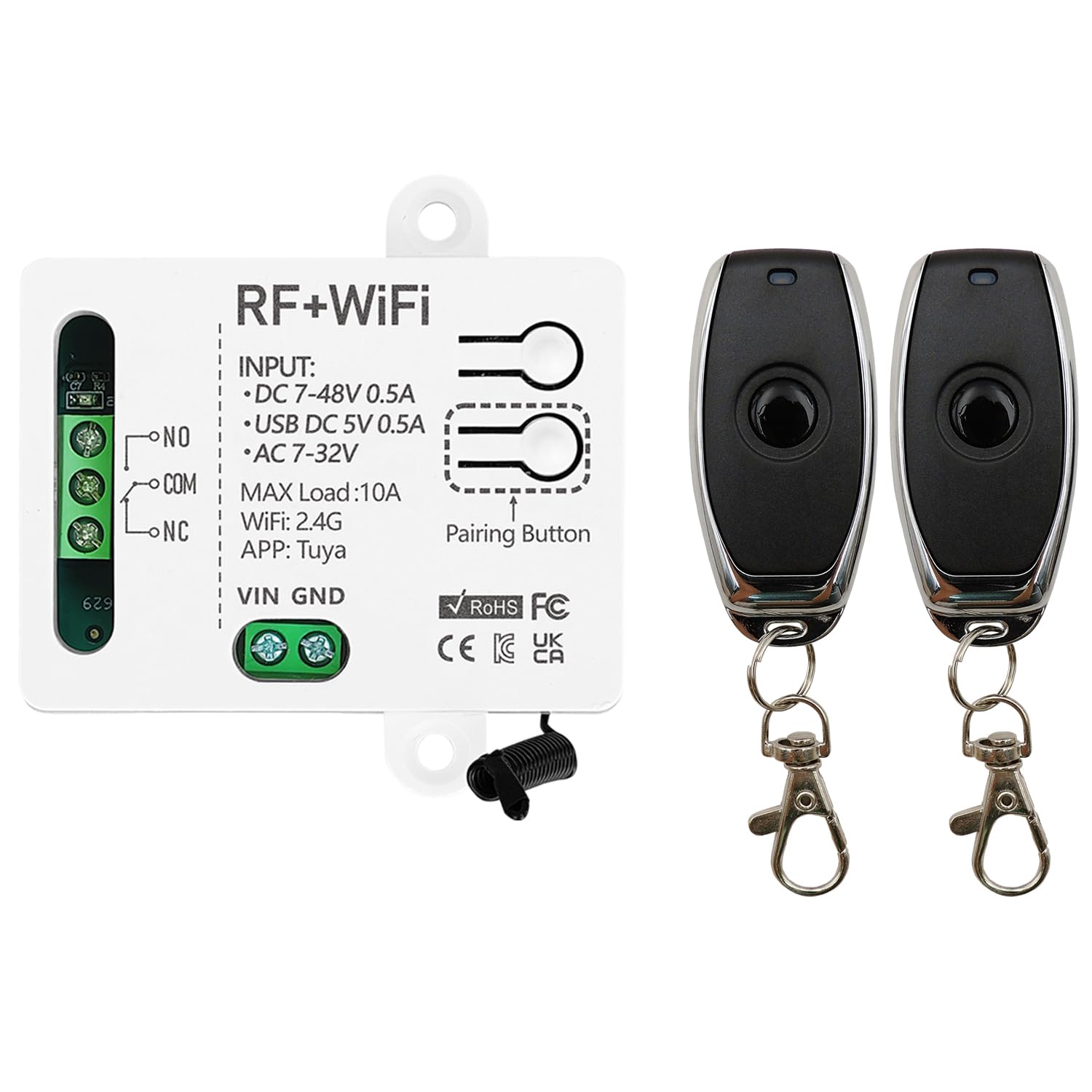 Ver especificaciones técnicas y precio actualizado de Shelly Plus 1 Relé Domótico Inteligente WiFi y Bluetooth con Alimentación a 12V DC Fotografía técnica oficial de Shelly Plus 1 Relé Domótico Inteligente WiFi y Bluetooth con Alimentación a 12V DC - Vista frontal con fondo neutro
