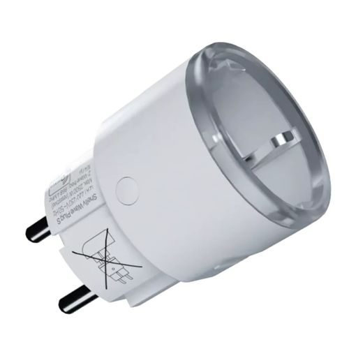 Ver especificaciones técnicas y precio actualizado de Shelly Plug S Exterior IP54 Enchufe Inteligente con Medición de Potencia y MQTT Local Fotografía técnica oficial de Shelly Plug S Exterior IP54 Enchufe Inteligente con Medición de Potencia y MQTT Local - Vista frontal con fondo neutro