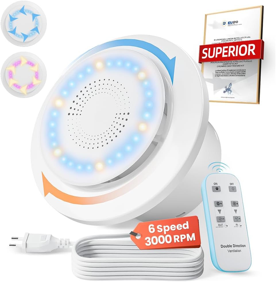 Fotografía técnica oficial de Soler & Palau Silent Dual Extractor de Baño Autónomo e Inteligente con Sensor PIR - Vista frontal con fondo neutro