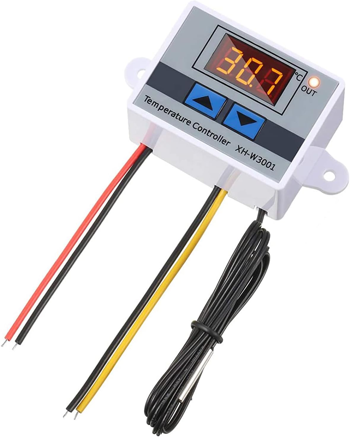 Ver especificaciones técnicas y precio actualizado de W3230 Termostato Digital Programable 12V DC con Sonda NTC y Relé de 20A Fotografía técnica oficial de W3230 Termostato Digital Programable 12V DC con Sonda NTC y Relé de 20A - Vista frontal con fondo neutro
