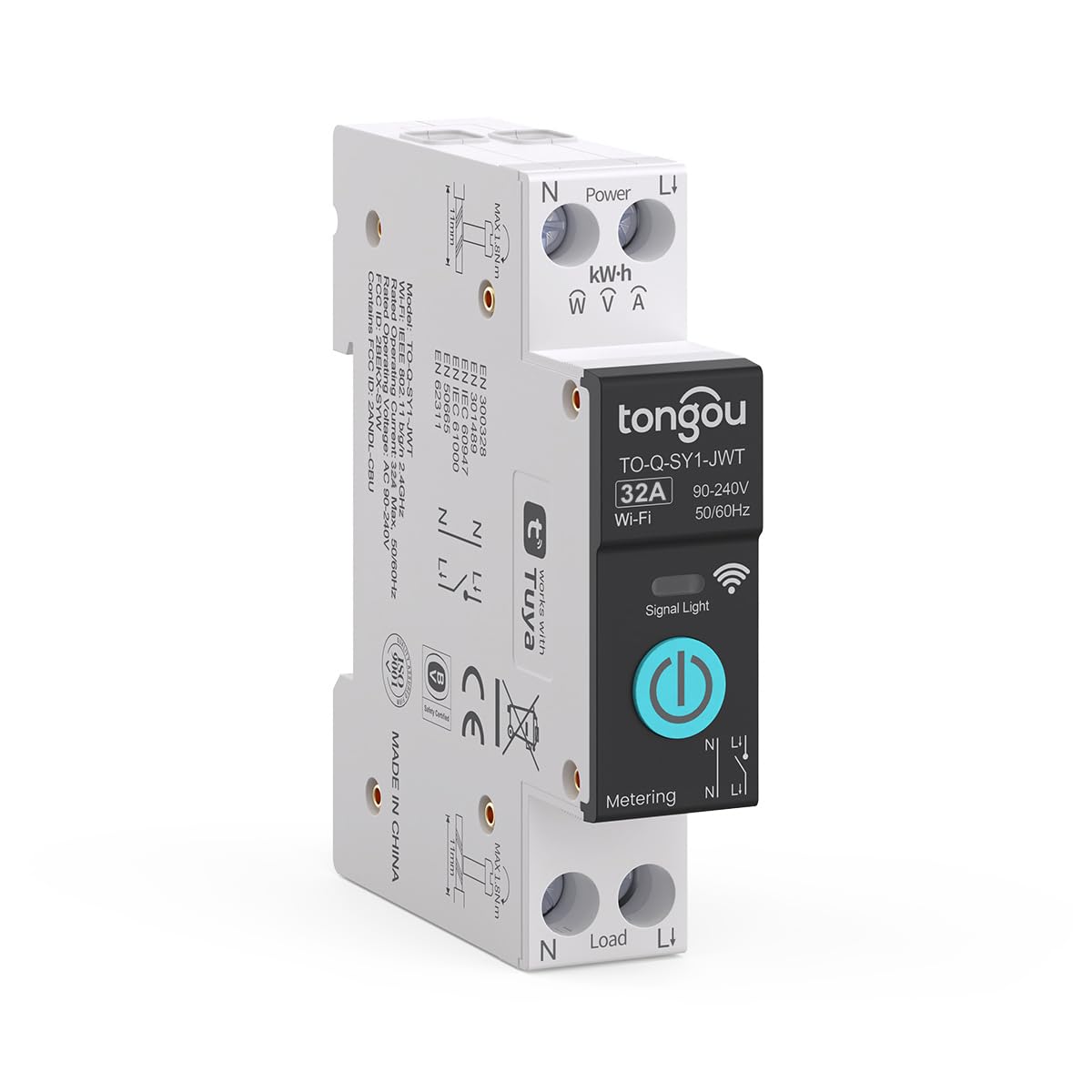 Ver especificaciones técnicas y precio actualizado de TONGOU Interruptor Inteligente Carril DIN WiFi 32A con Medidor de Consumo para Pozos TONGOU Interruptor Inteligente Carril DIN WiFi 32A en Amazon.es