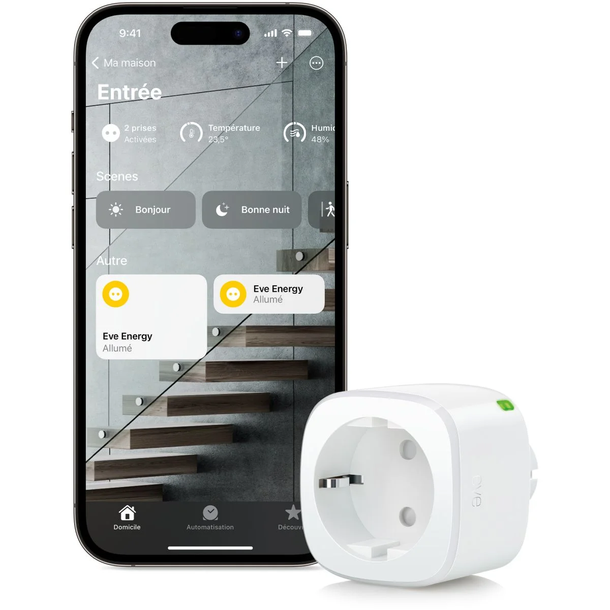 Fotografía técnica oficial de Wibeee Home Medidor de Consumo Eléctrico con Inteligencia Artificial y Desagregación NILM - Vista frontal con fondo neutro
