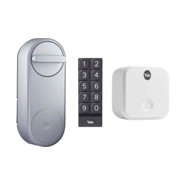 Fotografía técnica oficial de Yale Linus Smart Lock L2 con Wi-Fi Integrado y Teclado Opcional - Vista frontal con fondo neutro