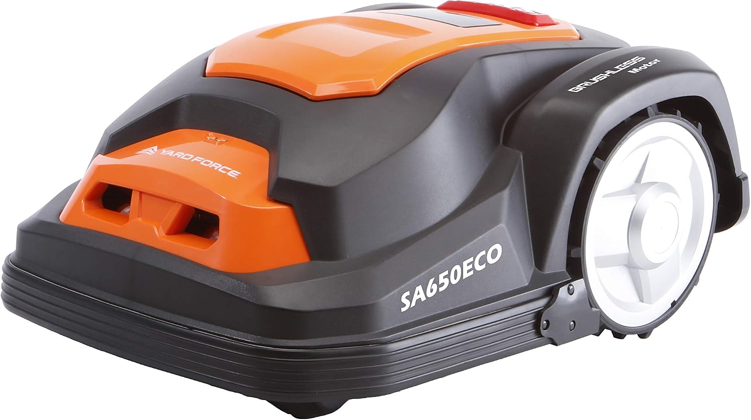 Ver especificaciones técnicas y precio actualizado de Yard Force Compact 300RB Robot Cortacésped Fácil para Jardines Pequeños de hasta 300 m² Fotografía técnica oficial de Yard Force Compact 300RB Robot Cortacésped Fácil para Jardines Pequeños de hasta 300 m² - Vista frontal con fondo neutro